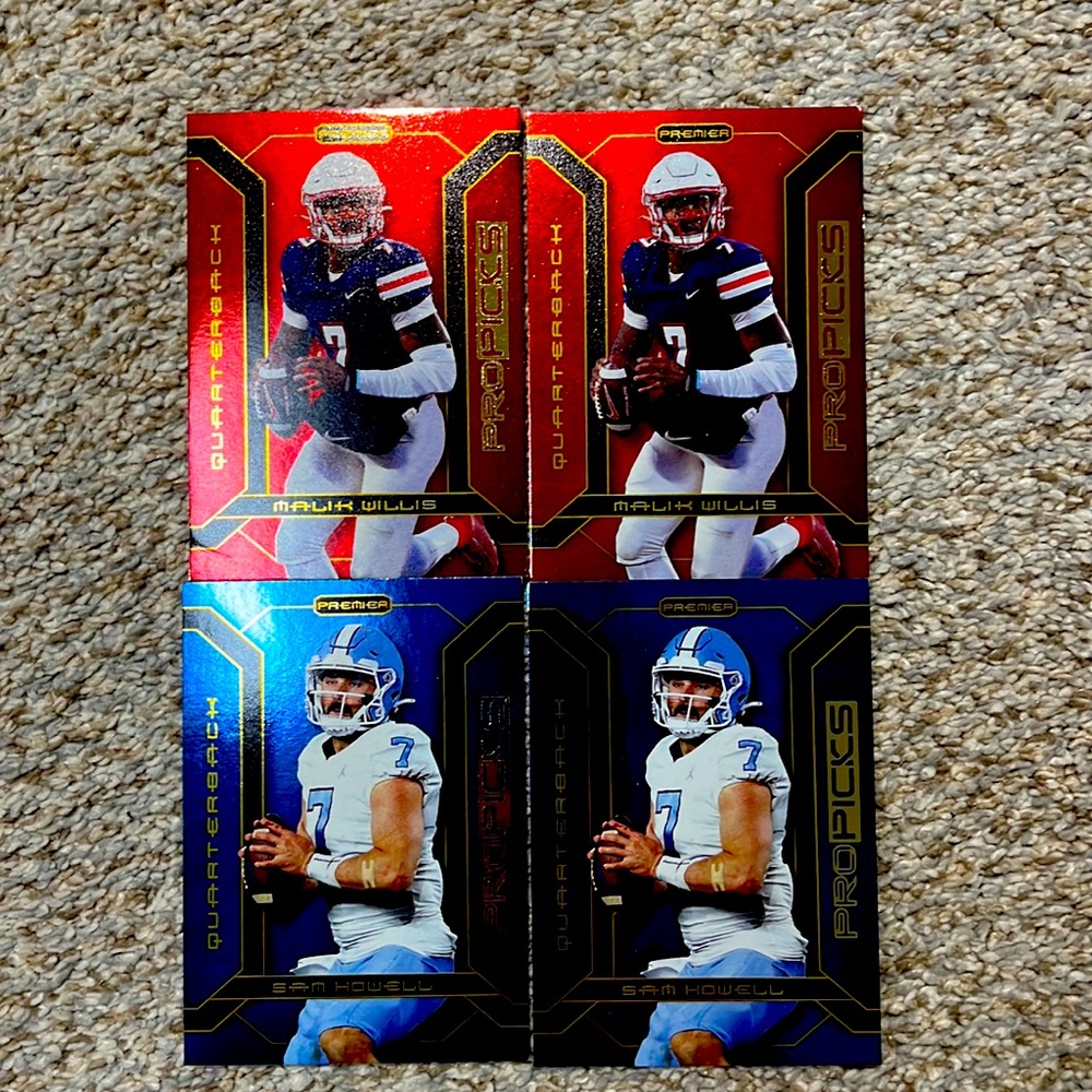 2022 pro picks Malik Willis Sam Howell red and blue refractor